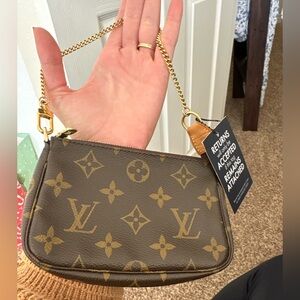 Louis Vuitton Gold and Brown Monogram Clutch